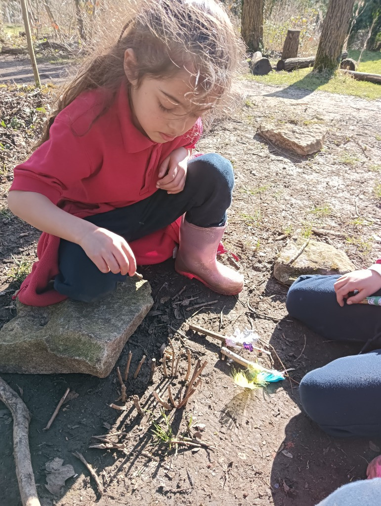 Making Fairy Folk and Woodland Houses, Copthill School