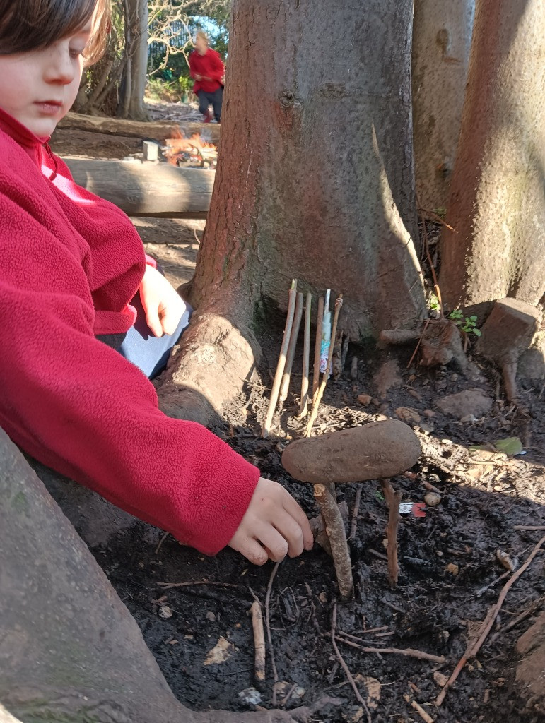 Making Fairy Folk and Woodland Houses, Copthill School