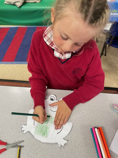 Frog weaving, Copthill School