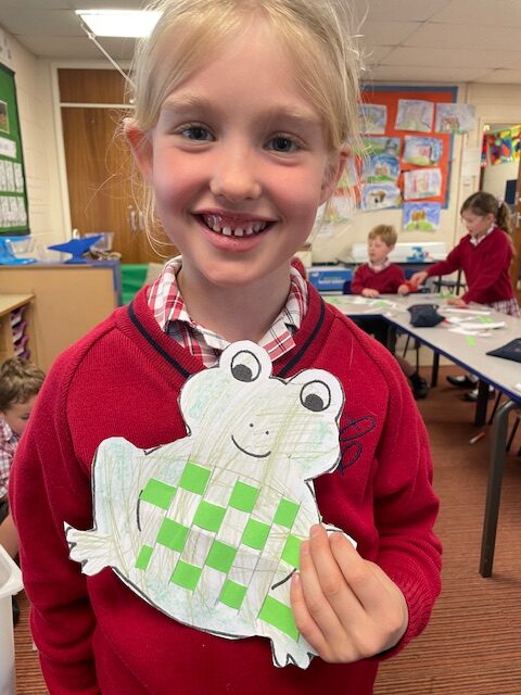 Frog weaving, Copthill School
