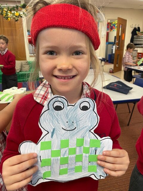 Frog weaving, Copthill School