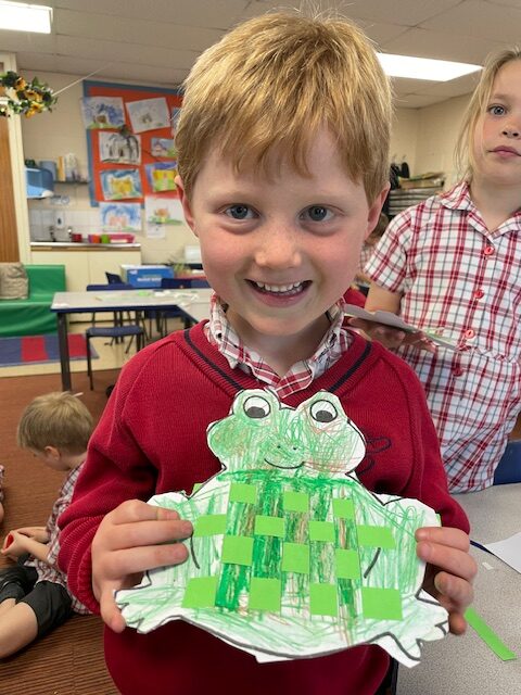 Frog weaving, Copthill School