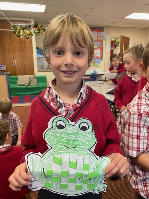 Frog weaving, Copthill School