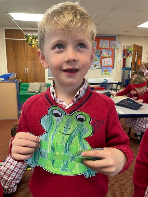 Frog weaving, Copthill School