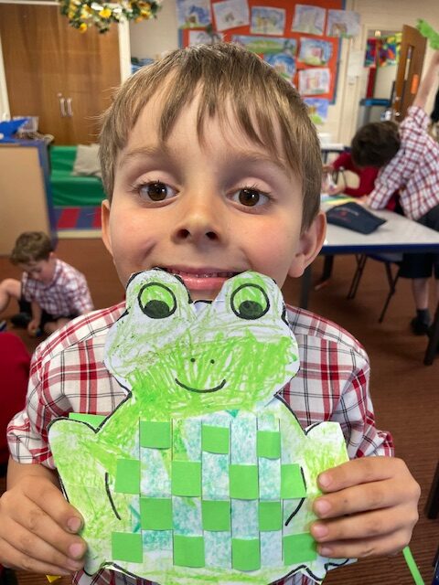 Frog weaving, Copthill School