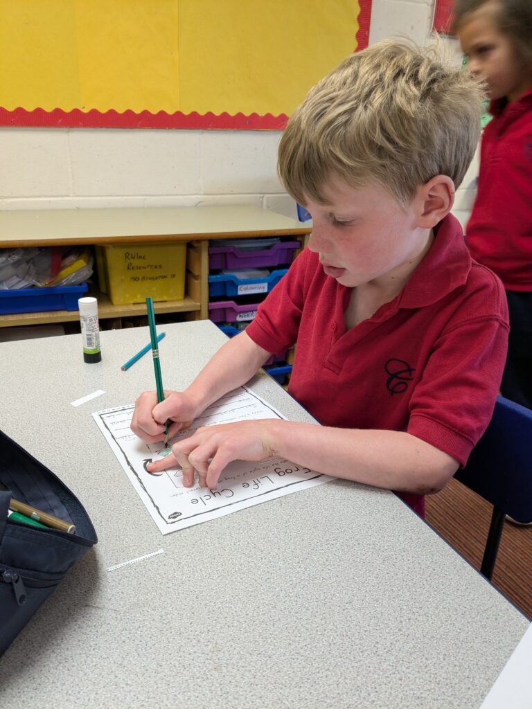 Frog weaving, Copthill School