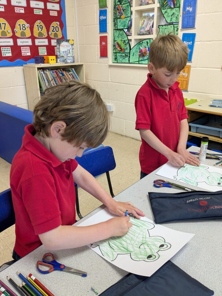 Frog weaving, Copthill School