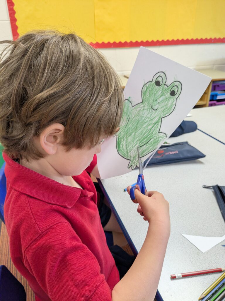Frog weaving, Copthill School
