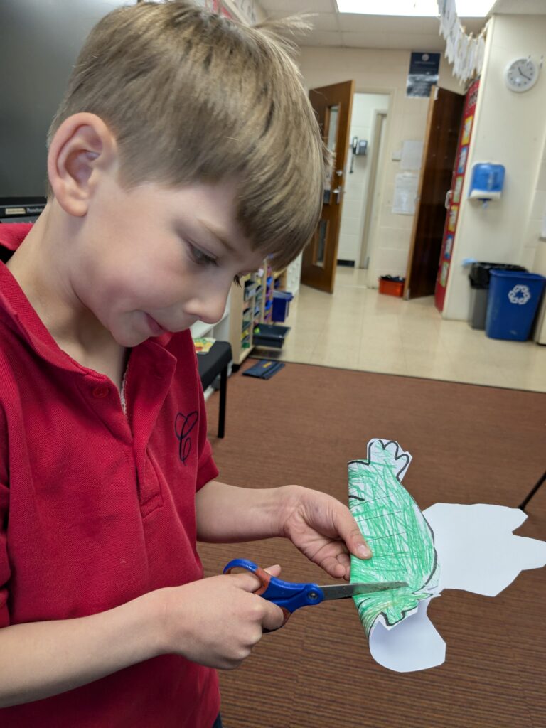 Frog weaving, Copthill School