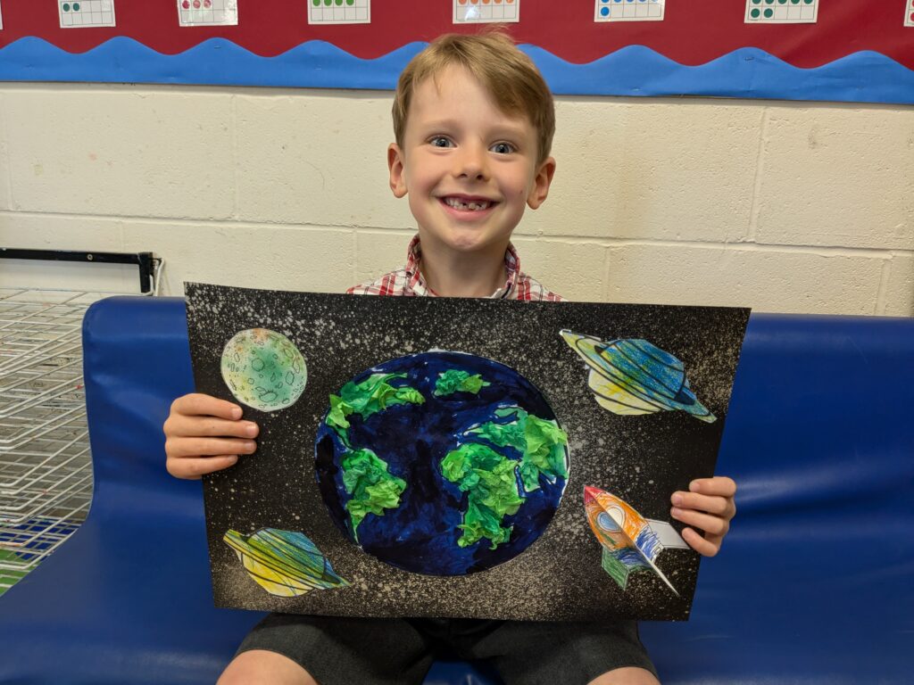 Earth in outer space…, Copthill School