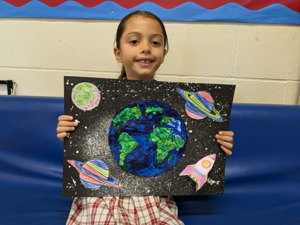Earth in outer space…, Copthill School