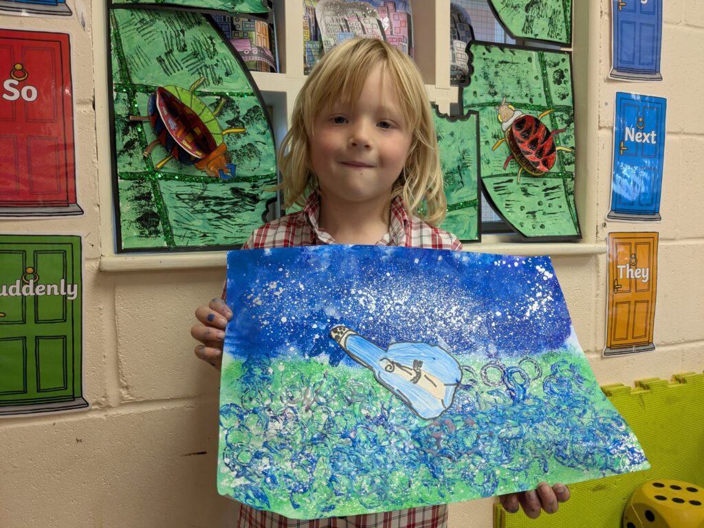 A message in a bottle&#8230;, Copthill School