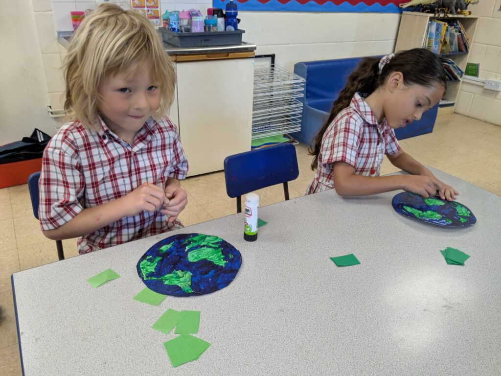 Earth in outer space…, Copthill School