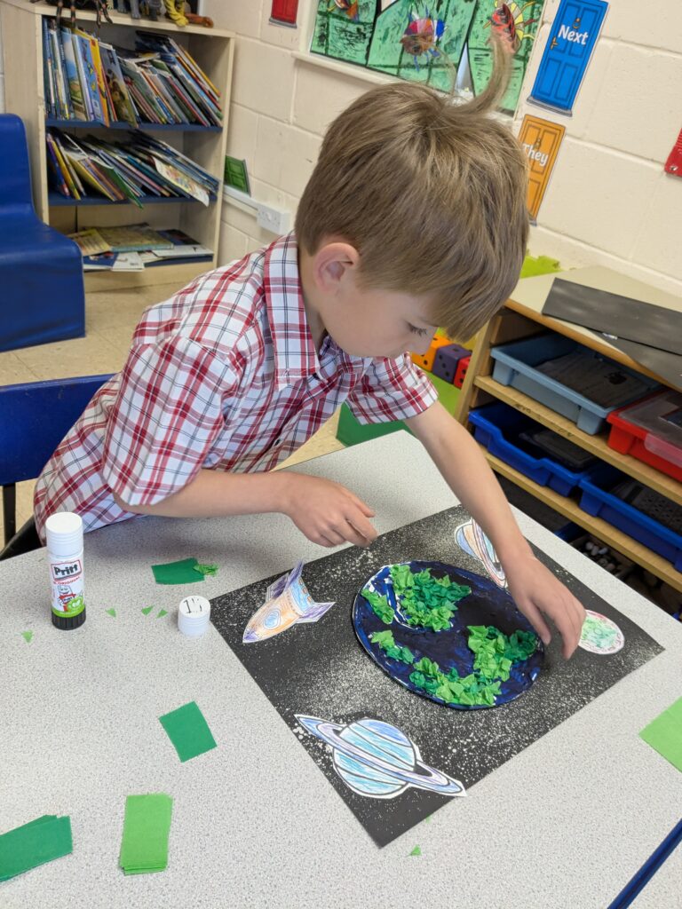 Earth in outer space…, Copthill School