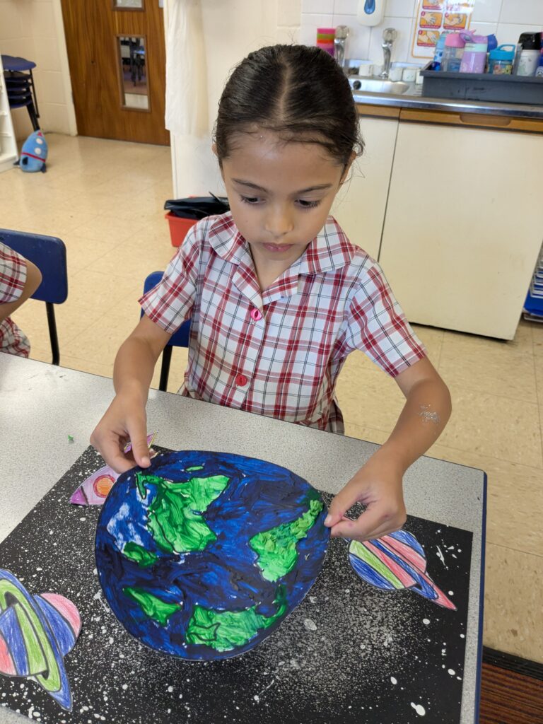 Earth in outer space…, Copthill School