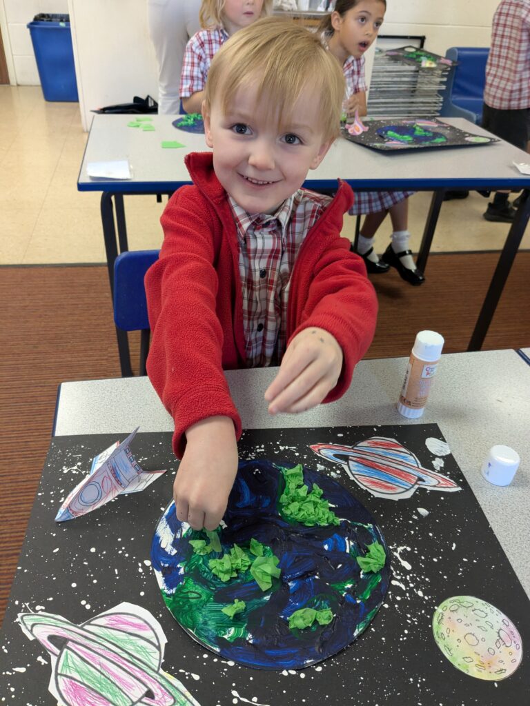 Earth in outer space…, Copthill School