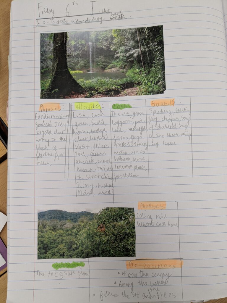 Flashback Writing, Copthill School