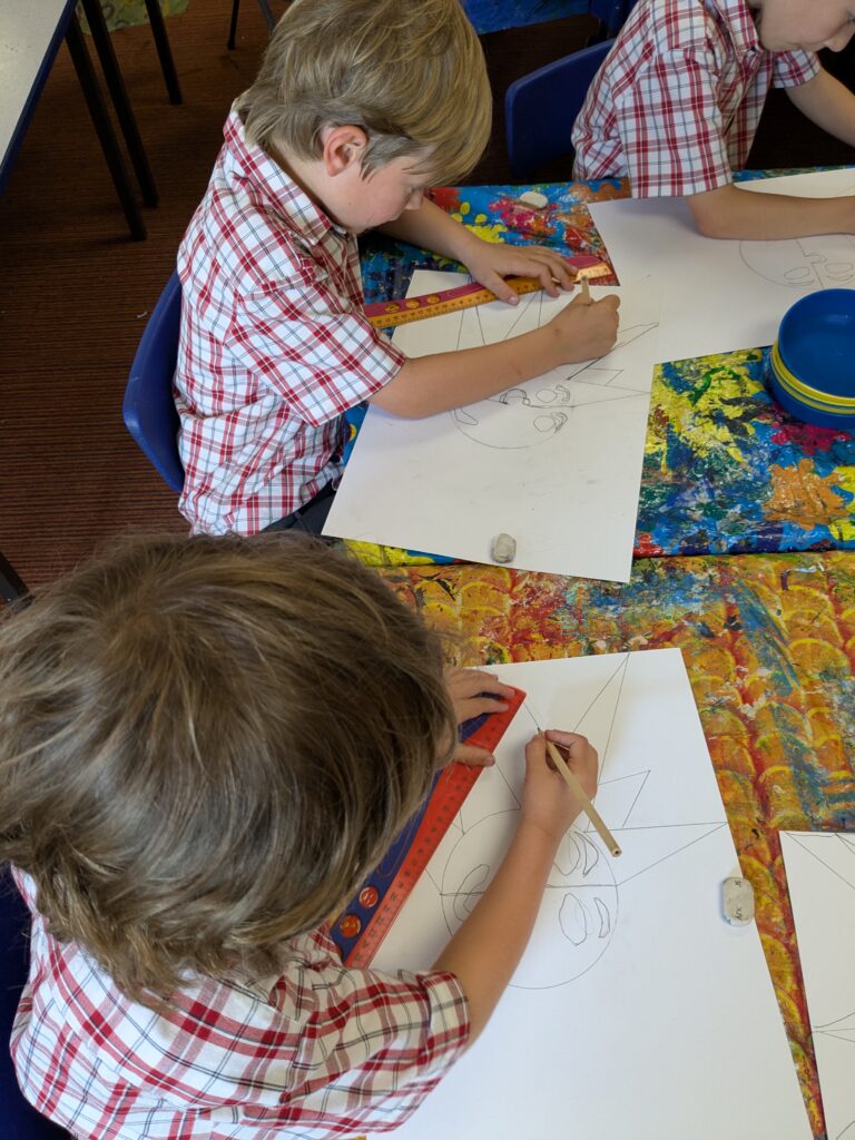 A burst of colour in sun inspired art!, Copthill School