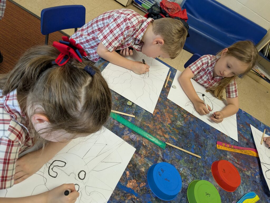 A burst of colour in sun inspired art!, Copthill School