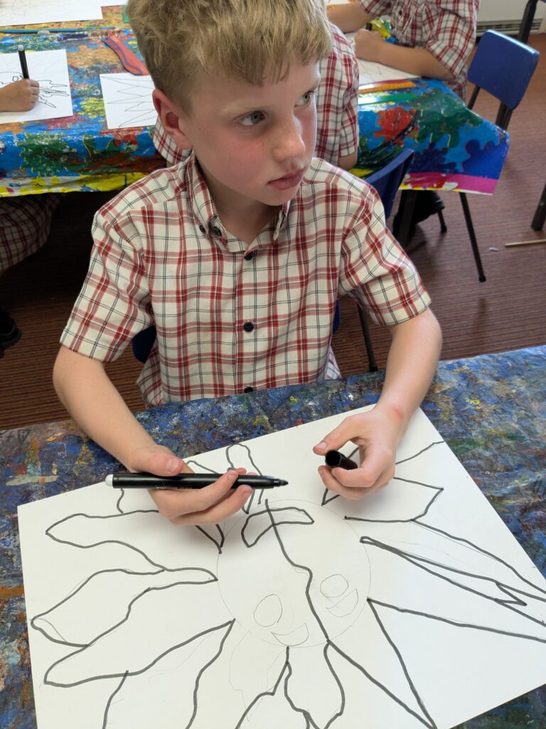 A burst of colour in sun inspired art!, Copthill School