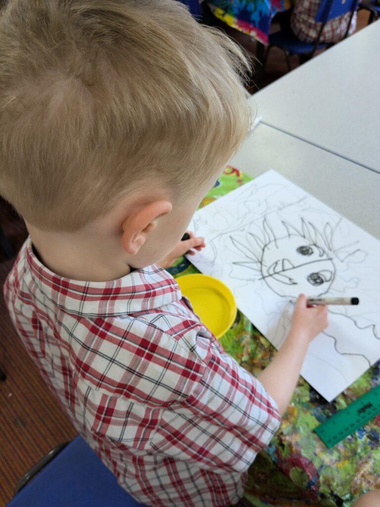 A burst of colour in sun inspired art!, Copthill School