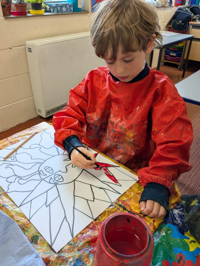 A burst of colour in sun inspired art!, Copthill School