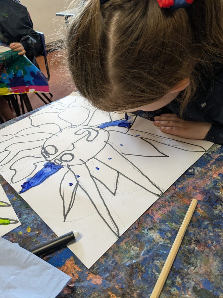 A burst of colour in sun inspired art!, Copthill School