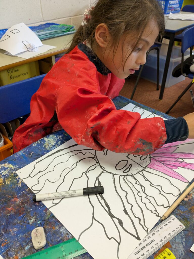 A burst of colour in sun inspired art!, Copthill School