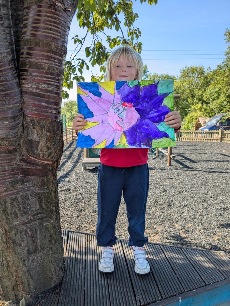 A burst of colour in sun inspired art!, Copthill School