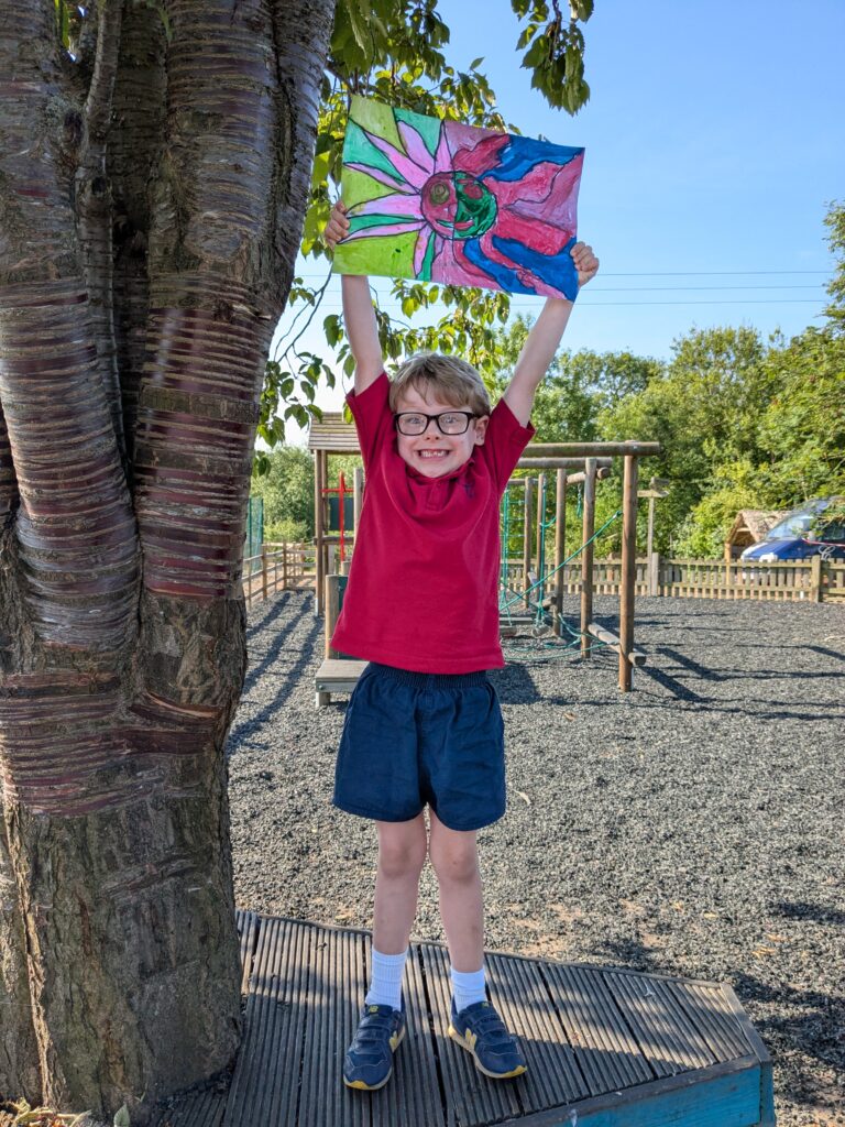A burst of colour in sun inspired art!, Copthill School