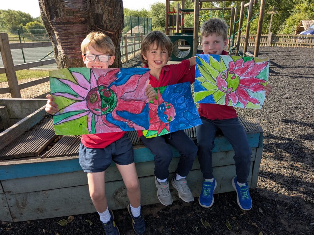 A burst of colour in sun inspired art!, Copthill School