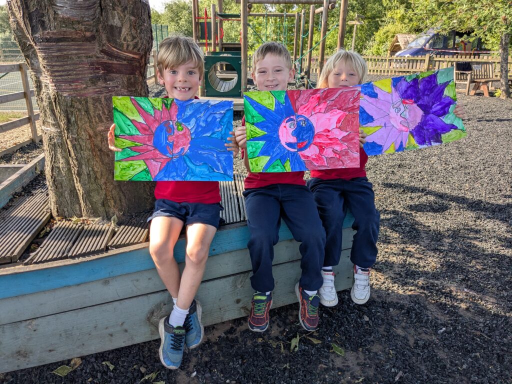 A burst of colour in sun inspired art!, Copthill School