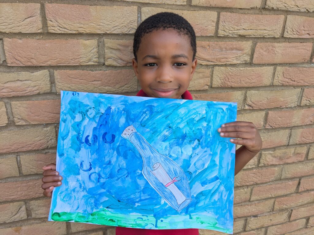 &#8216;Letter in a bottle&#8217; art work&#8230;, Copthill School