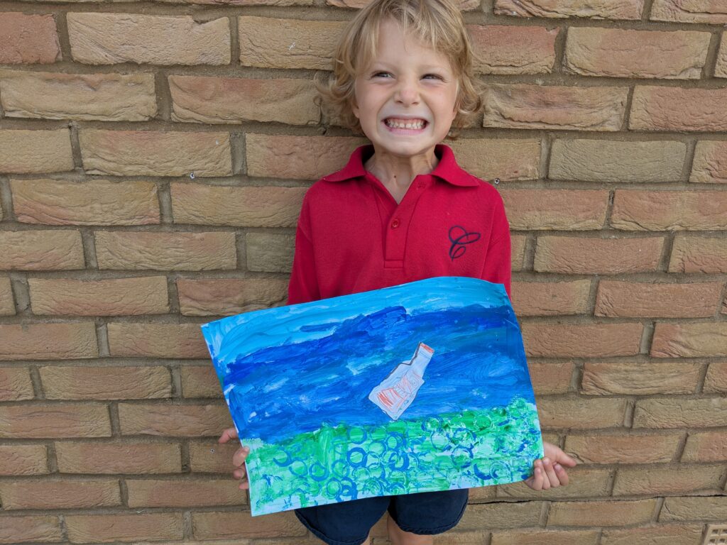 &#8216;Letter in a bottle&#8217; art work&#8230;, Copthill School