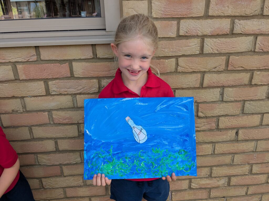 &#8216;Letter in a bottle&#8217; art work&#8230;, Copthill School