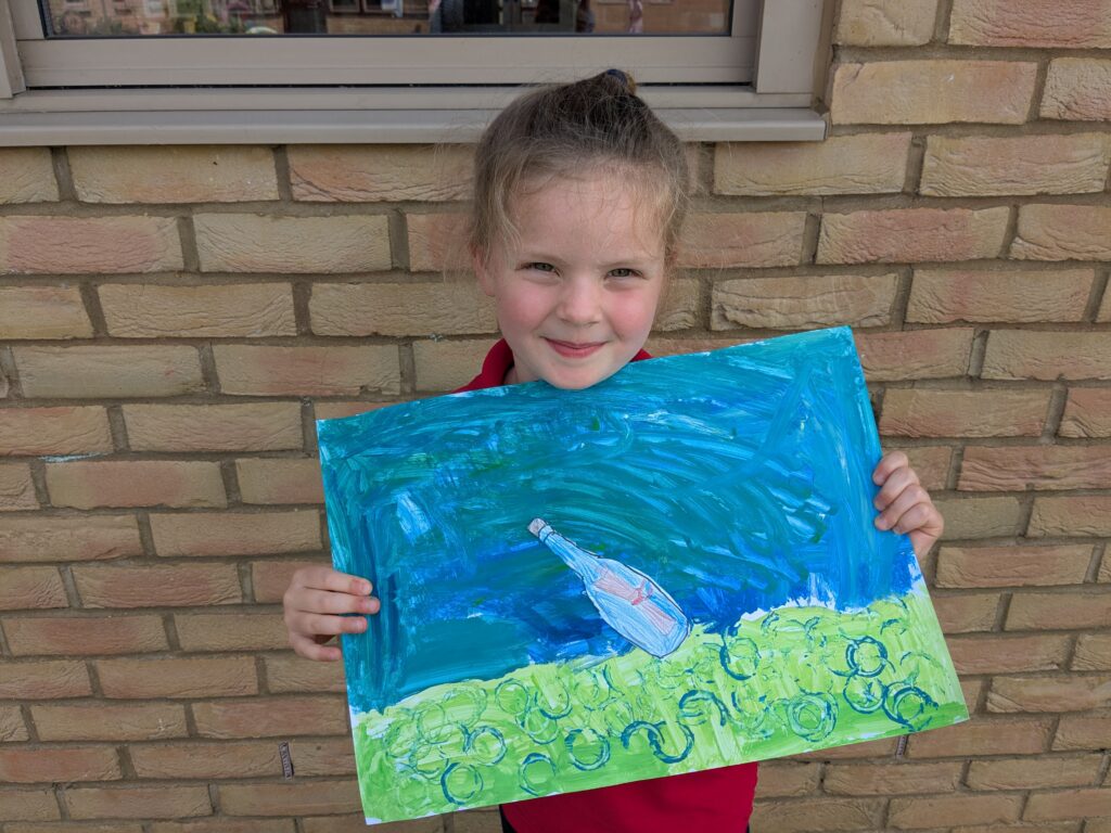 &#8216;Letter in a bottle&#8217; art work&#8230;, Copthill School