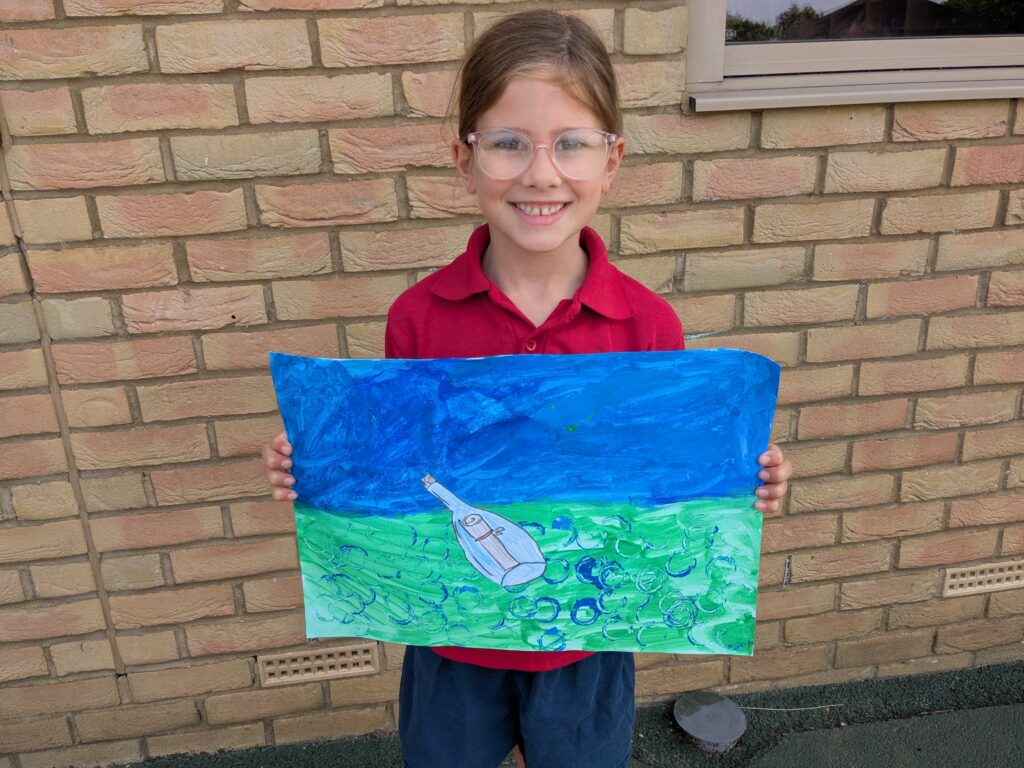 &#8216;Letter in a bottle&#8217; art work&#8230;, Copthill School