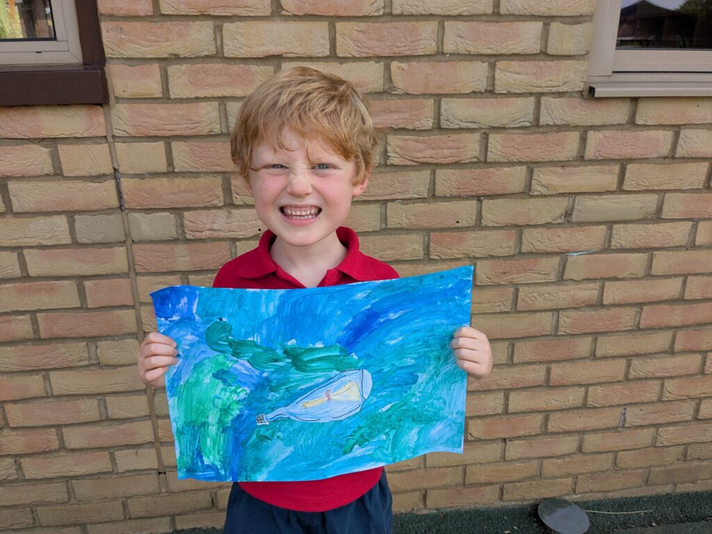&#8216;Letter in a bottle&#8217; art work&#8230;, Copthill School
