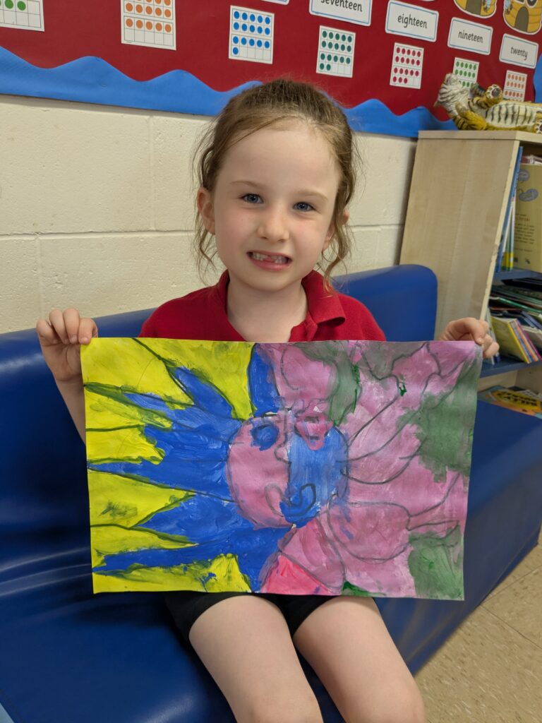 A burst of colour in sun inspired art!, Copthill School