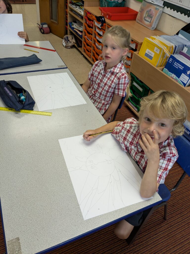 A burst of colour in sun inspired art!, Copthill School