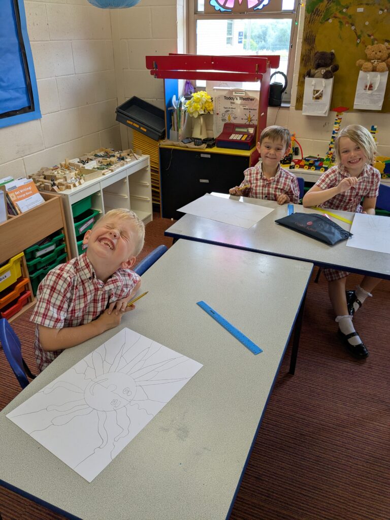 A burst of colour in sun inspired art!, Copthill School
