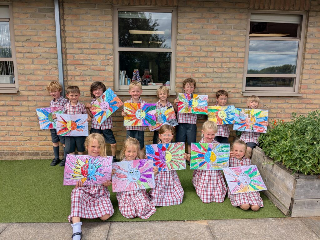 A burst of colour in sun inspired art!, Copthill School