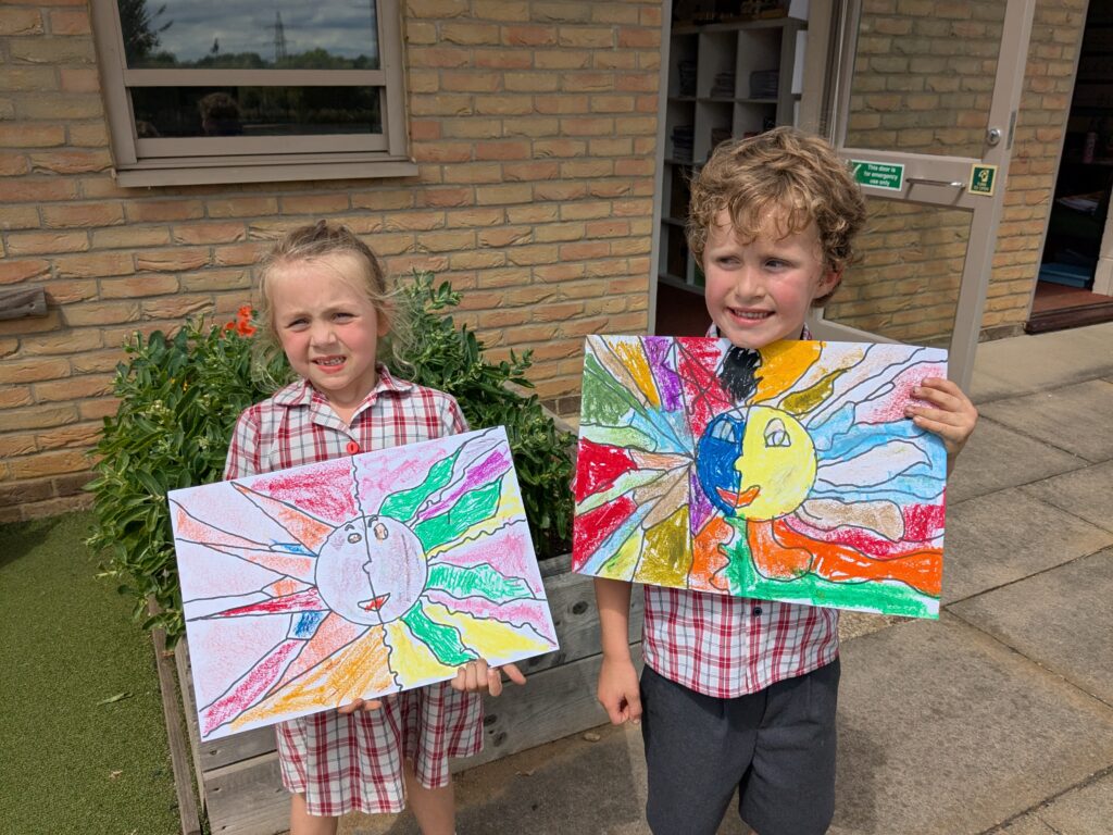 A burst of colour in sun inspired art!, Copthill School