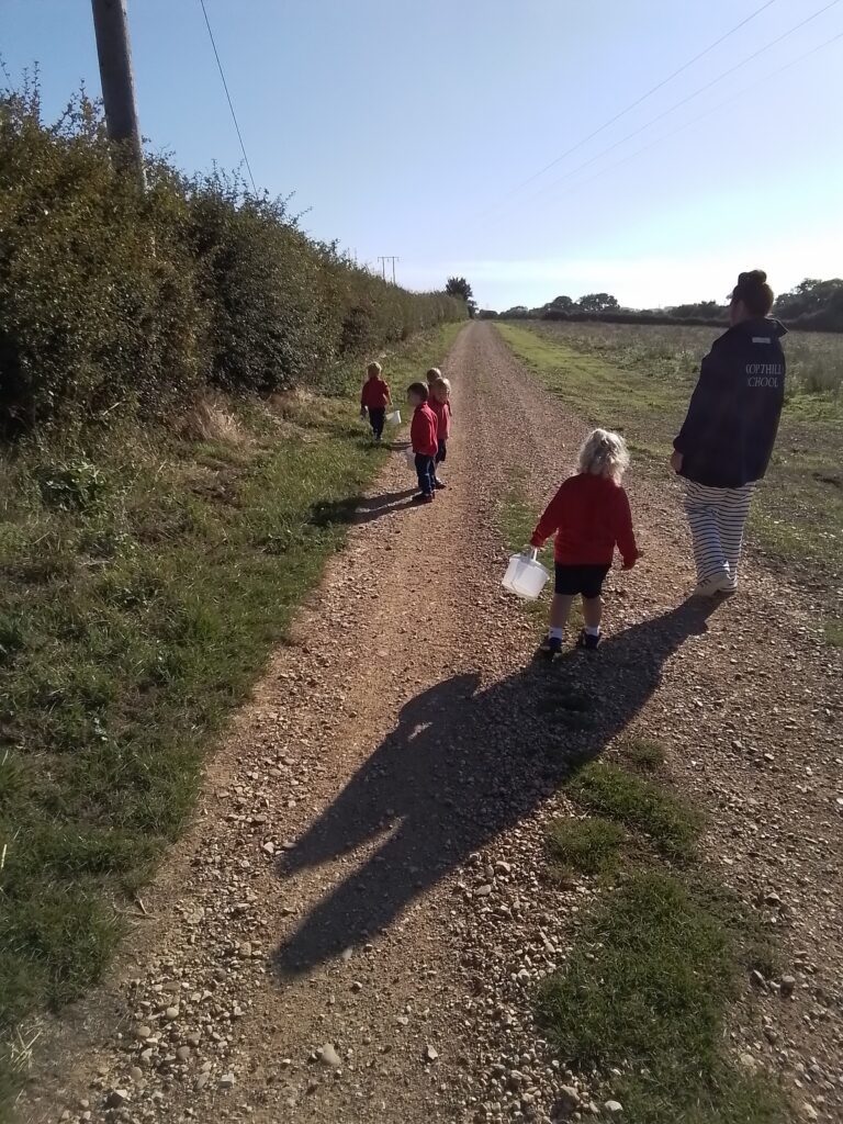 Blackberry Picking in Nursery, Copthill School