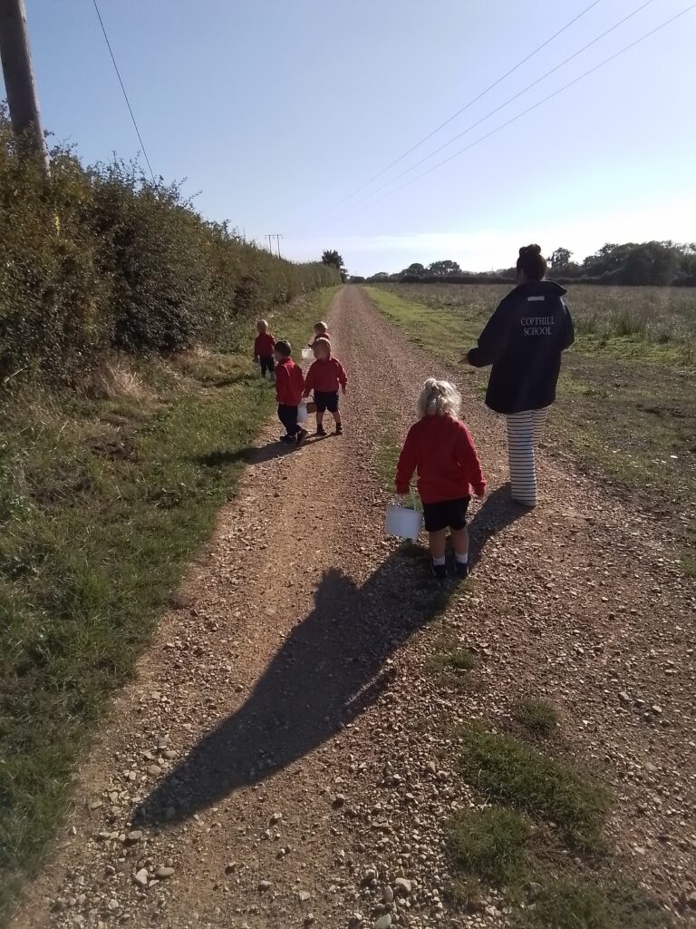 Blackberry Picking in Nursery, Copthill School