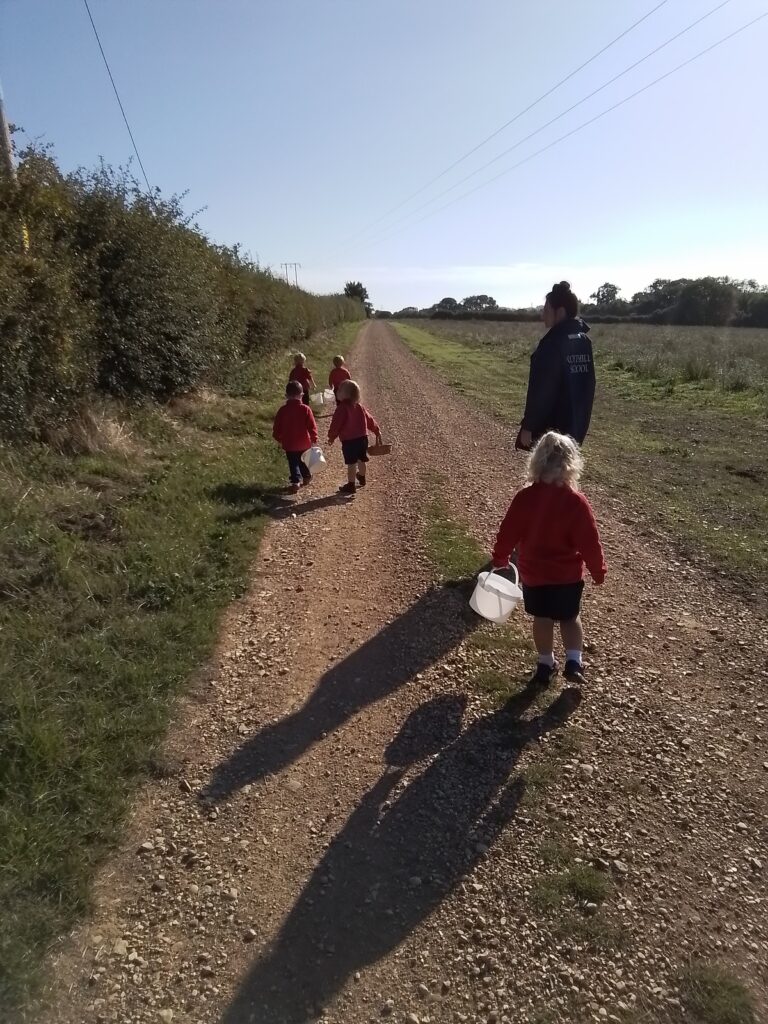 Blackberry Picking in Nursery, Copthill School