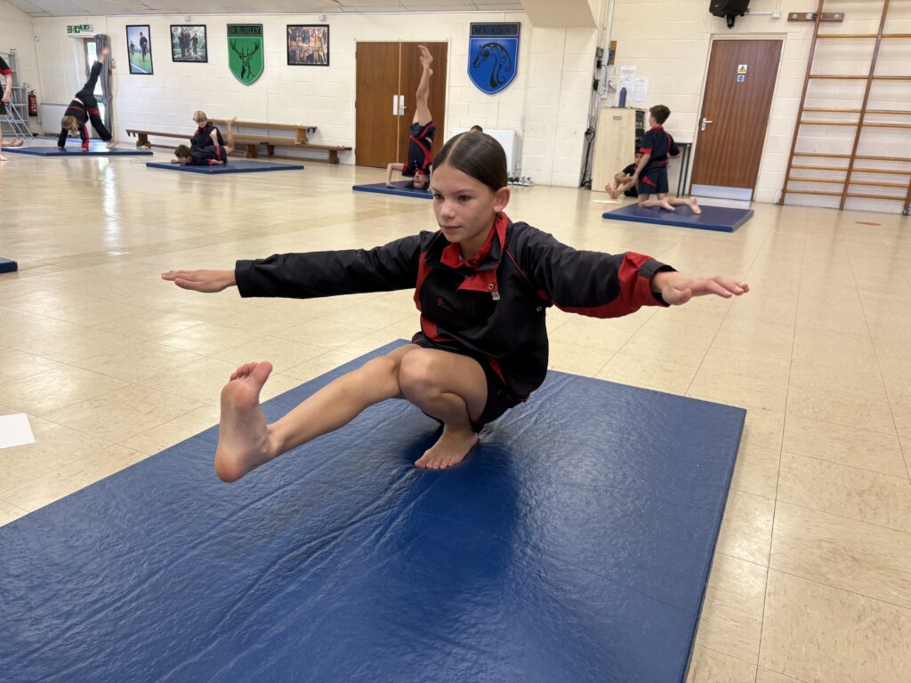 Yr6 start their balancing topic, Copthill School