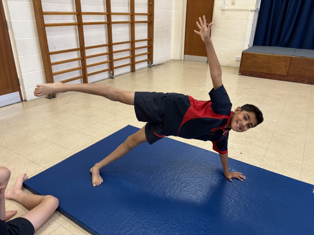 Yr6 start their balancing topic, Copthill School