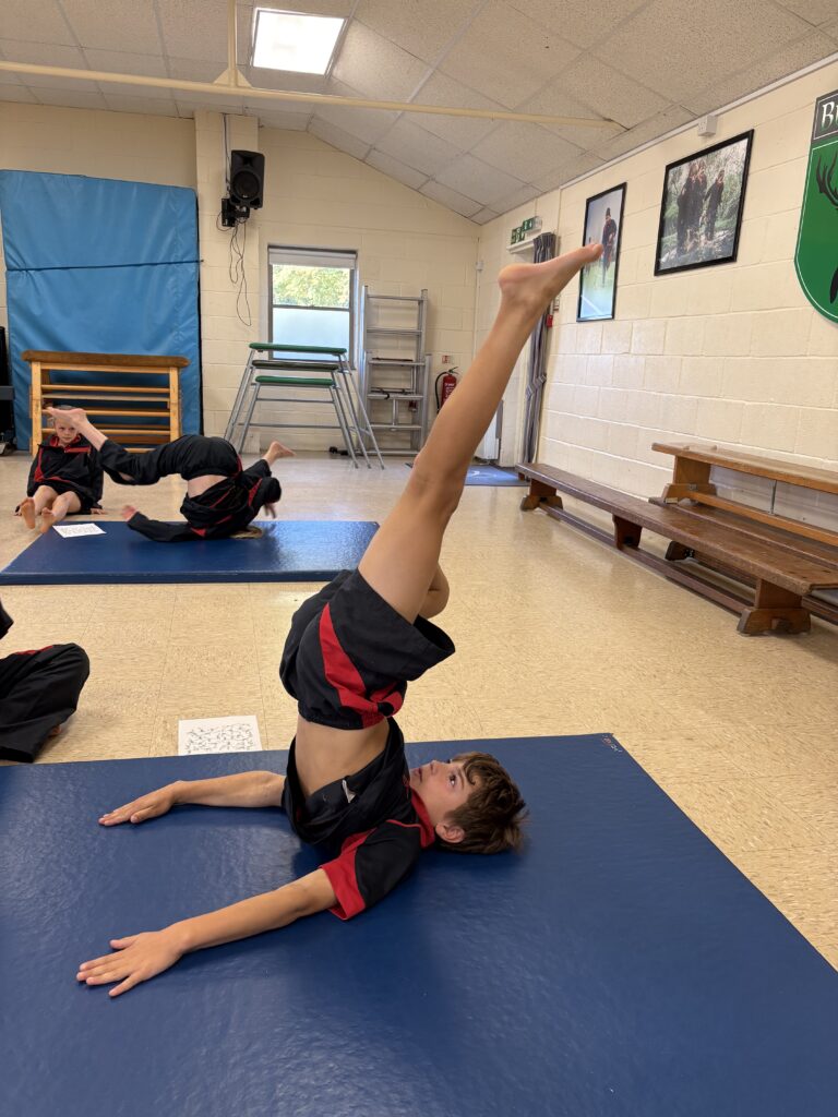 Yr6 start their balancing topic, Copthill School