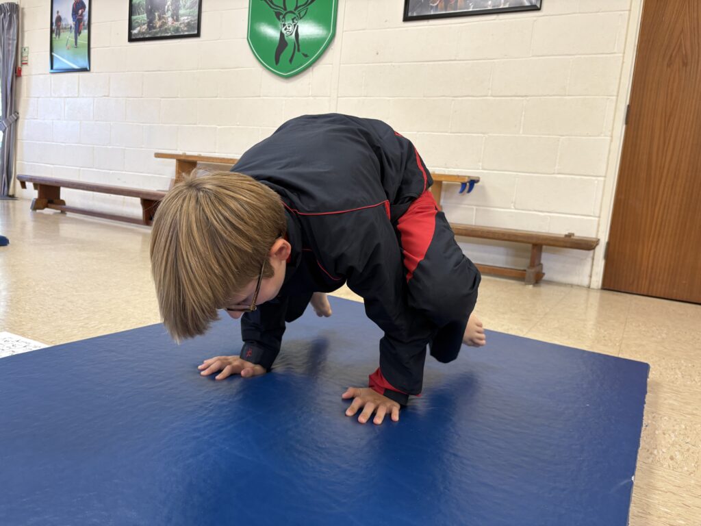Yr6 start their balancing topic, Copthill School